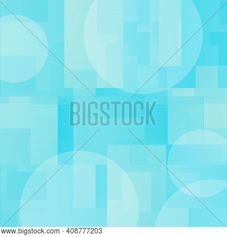 Abstract Geometric Background With Circles; Rectangles, Squares And Stripes