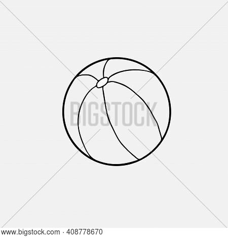 Beach Ball Isolated On White Summer Esp10