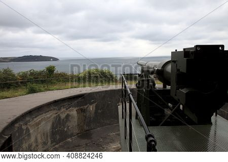 Falmouth (england), Uk - August 15, 2015: Fortification In Pendennis Castle, Falmouth, Cornwall, Eng
