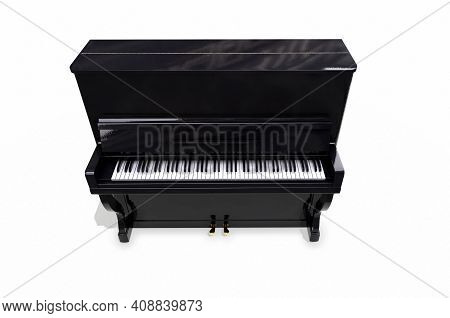 Piano, Grand Piano Percussion Music Instrument Isolated On White Background 3d Rendering