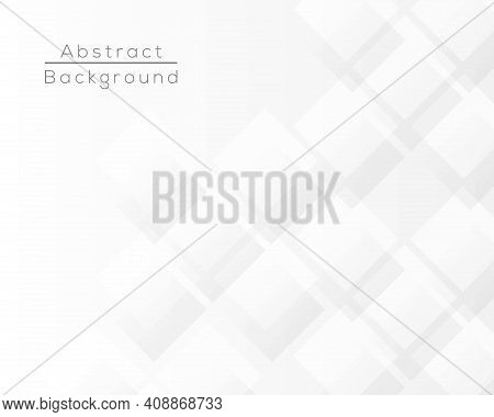 Vector Abstract Elegant White And Grey Background. Abstract White Pattern. Squares Texture