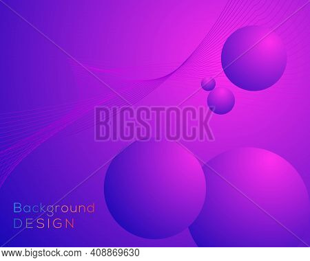 Abstract Purple Ball Background Vector Bubbles Backgrounds