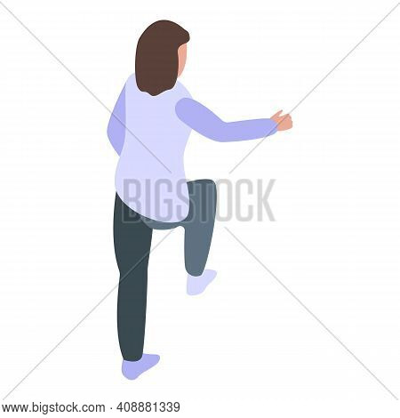 Physical Therapist Exercise Icon. Isometric Of Physical Therapist Exercise Vector Icon For Web Desig