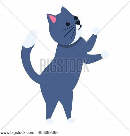 Cat Joke Icon. Cartoon Of Cat Joke Vector Icon For Web Design Isolated On White Background