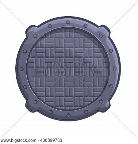 Street Manhole Icon. Cartoon Of Street Manhole Vector Icon For Web Design Isolated On White Backgrou
