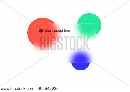 Abstract Gradient Background. Transparent Frame In Glass Morphism Style