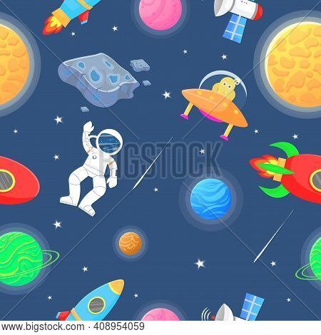 Planet Pattern With Constellations And Stars.