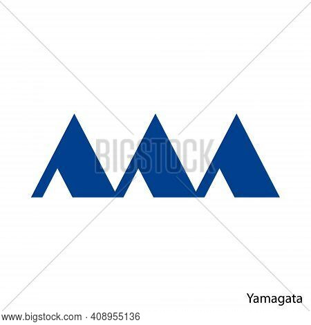 Coat Of Arms Of Yamagata Is A Japan Prefecture. Vector Heraldic Emblem