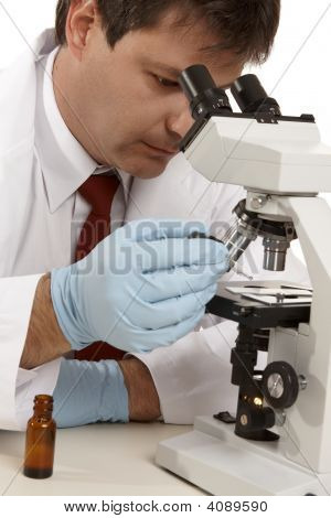 Researcher Analysing Substance