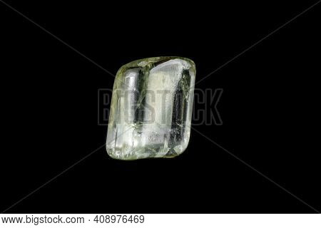 Macro Mineral Stone Gedanite Black Background