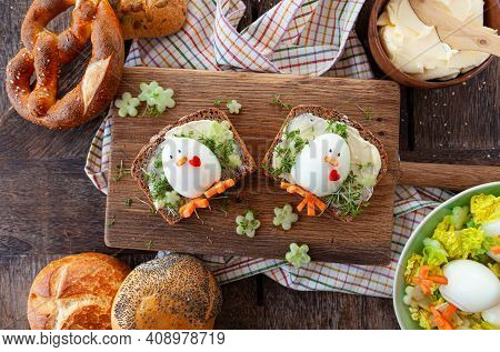 Slice Of Bread With Butter And Egg
