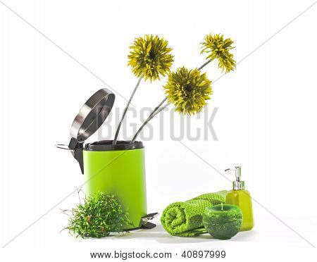 groene badkamer