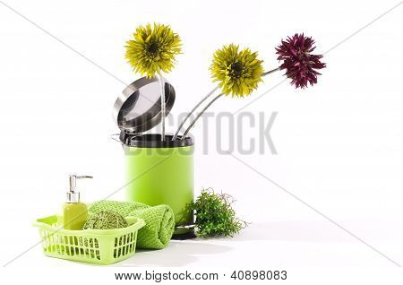 groene badkamer