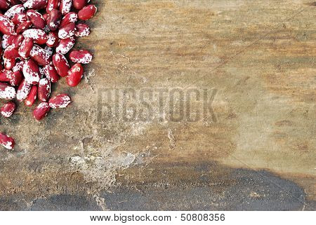 Backgound From Red And White Beans