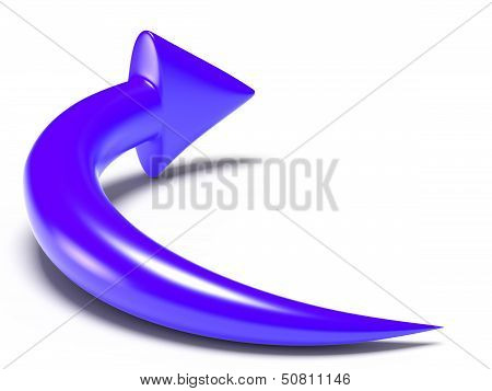 Blue arrow, 3d
