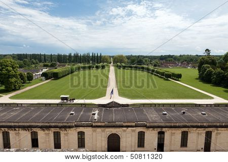 The royal Castle of Chambord in Cher Valley France