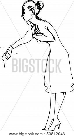 Image Of A Woman With A Bank Card