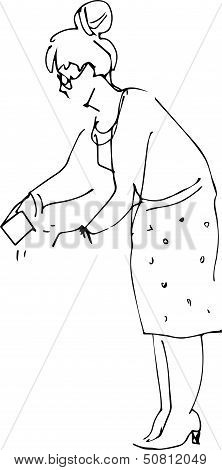 Image Of A Woman With A Bank Card