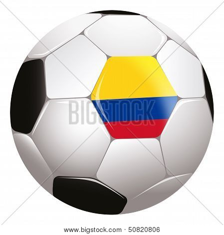Soccerball with country flag