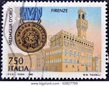 Italy - Circa 1995: A Stamp Printed In Italy Dedicated To Florence, Circa 1995