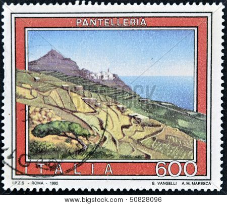 Italy - Circa 1992: A Stamp Printed In Italy Shows Pantelleria, Circa 1992