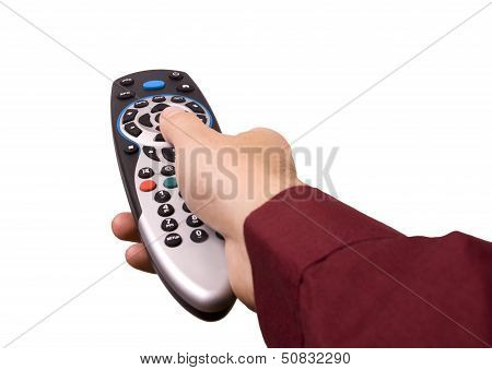 Remote Controller In A Hand.