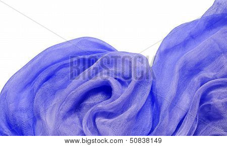 Blue Viscose Fabric With Drapery
