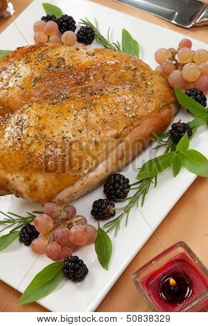 Roasted Turkey Breast - Rosemary-basil Rub