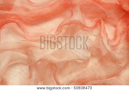 Peach Chaotic Draped Fabric