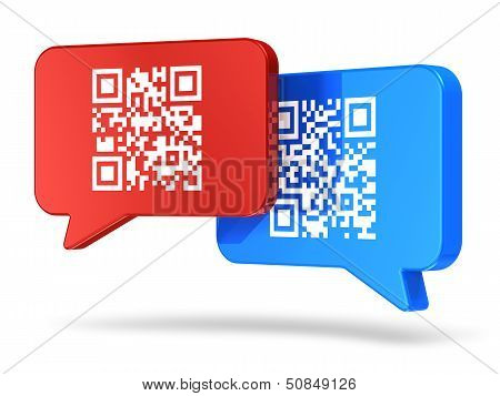 QR code communication concept