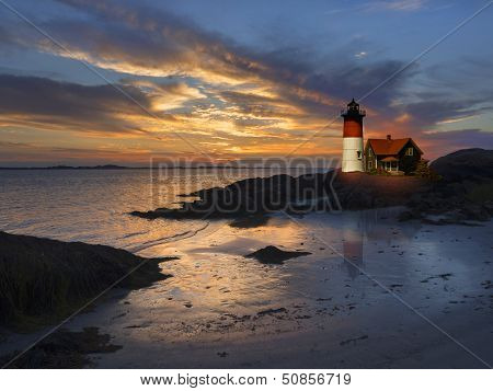 Lighthouse at sunset