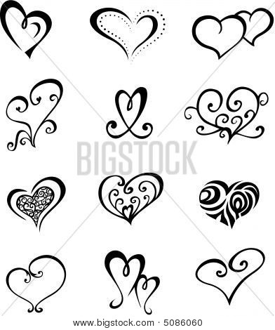 Hearts – Tattoo Set