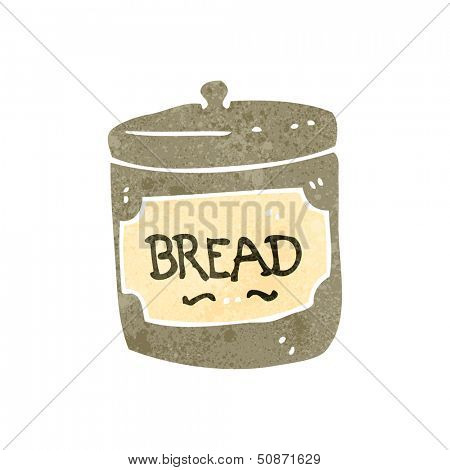 retro cartoon bread tin