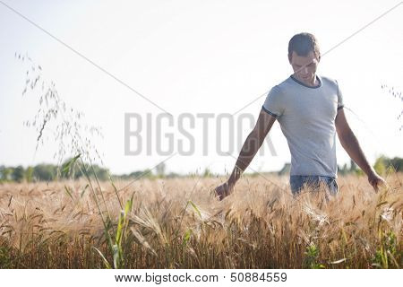 Man in a flied