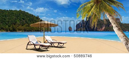 Tropical beach of Ko Phi Phi Don island