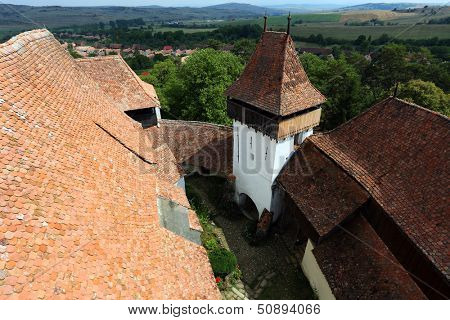 Viscri fortified church, in Transylvania, Romania, Europe