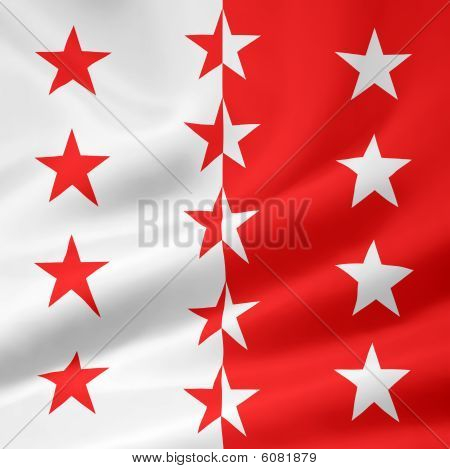 Vlag van kanton Wallis - Zwitserland