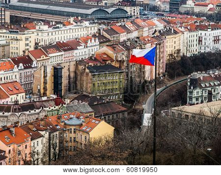 Czech Flag In Prague