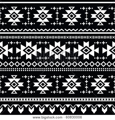 Tribal aztec vector seamless pattern, print