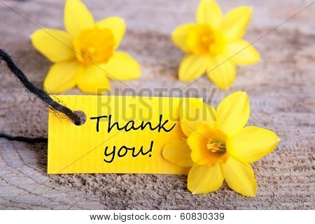 Label With Thank You