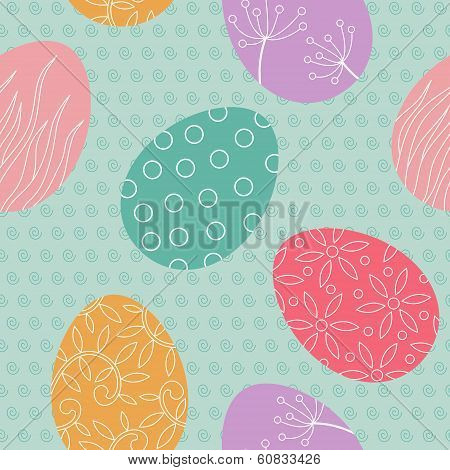 Easter egg seamless vector pattern