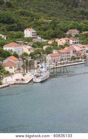 Old Workboat On Coast Of Kotor