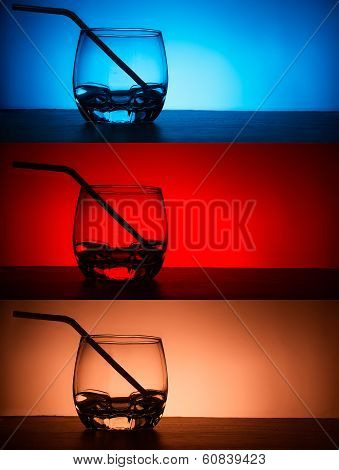 Emty Glass On Bar Table