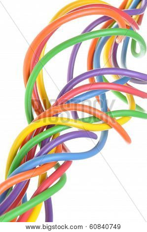 Colorful electric cables