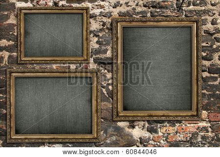 Triptych With Empty Canvas