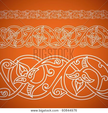 Seamless Floral Tiling Border