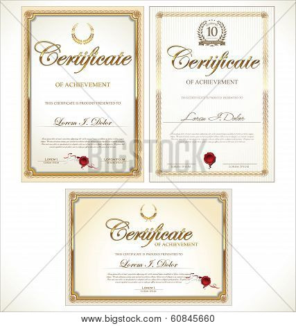 Golden certificate template