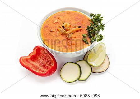 Ukrainian borsch, red-beet soup