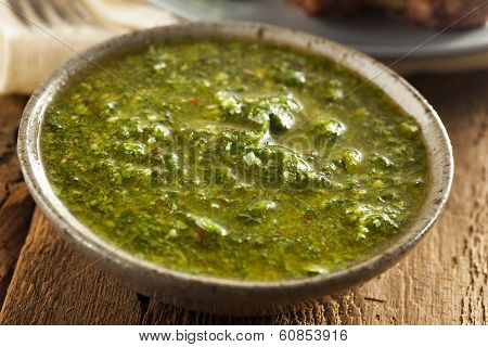 Homemade Green Chimichurri Sauce