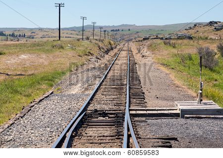 Railway Track Up Taieri Gorge New Zealand